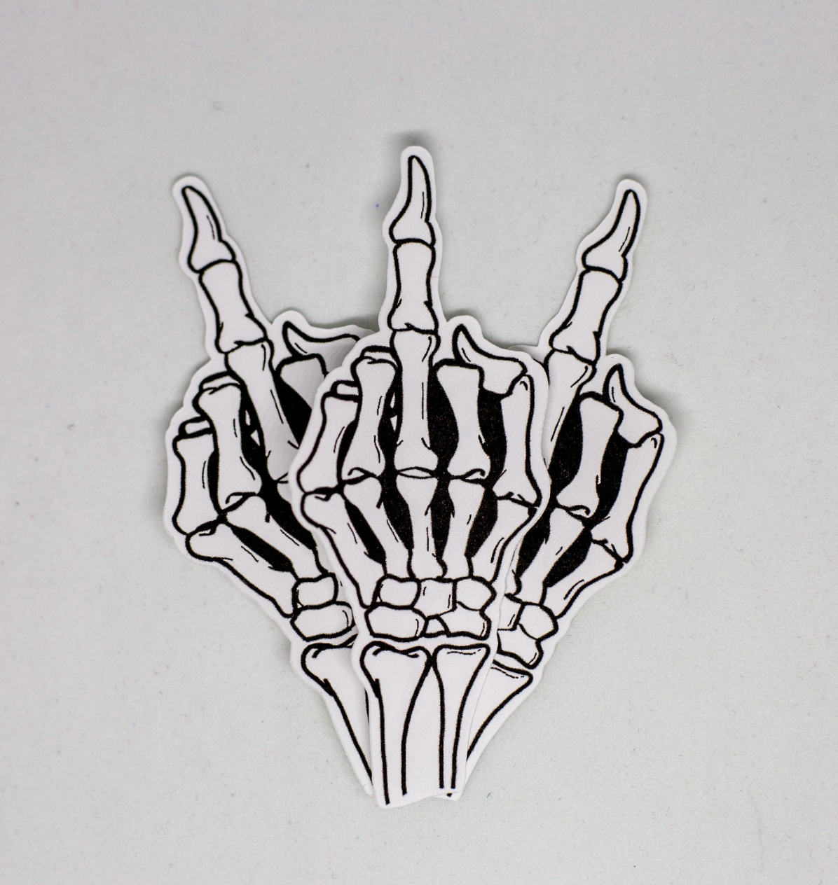 Skeleton Middle Finger Sticker