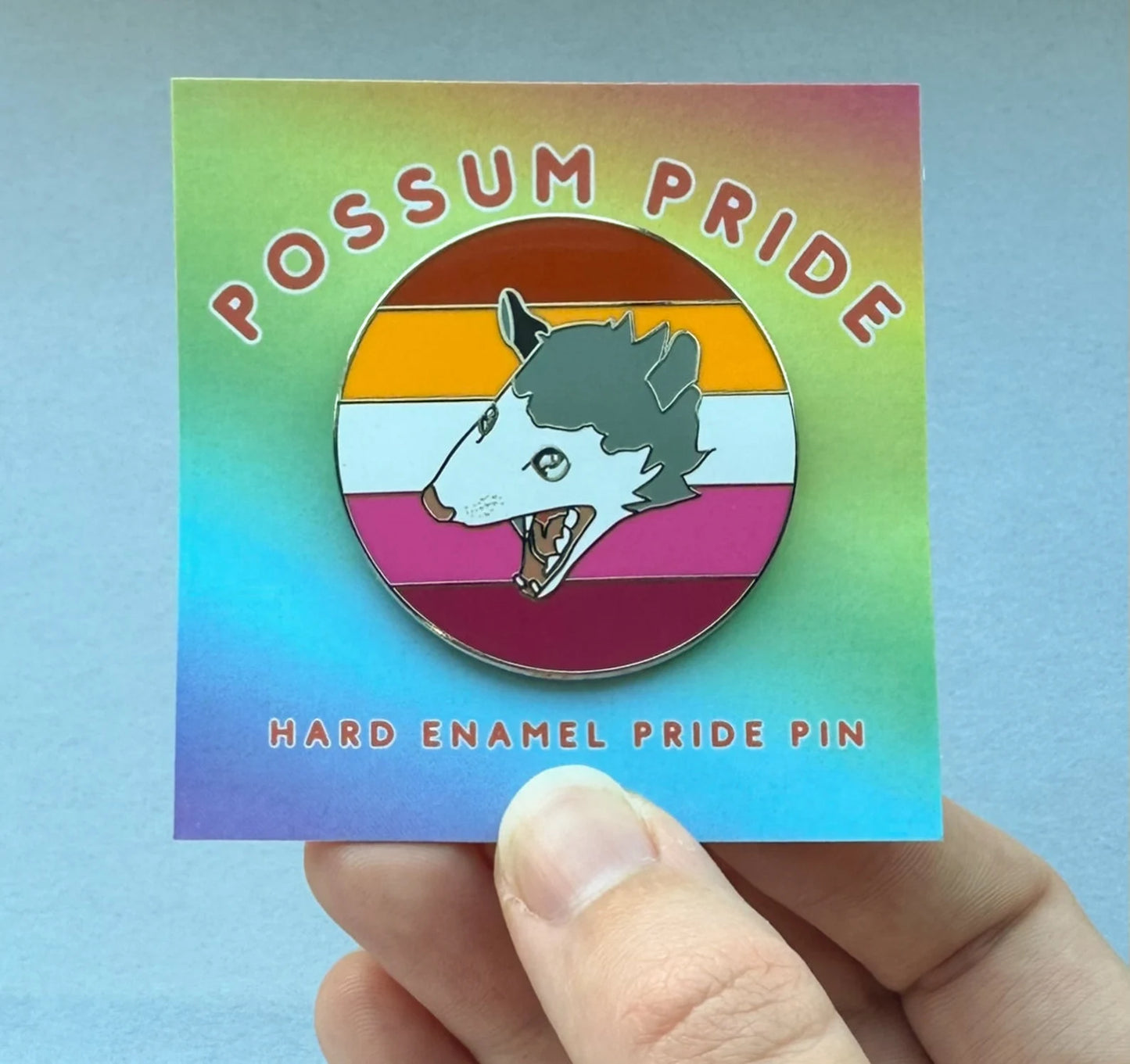 Screaming Possum Pride Enamel Pins
