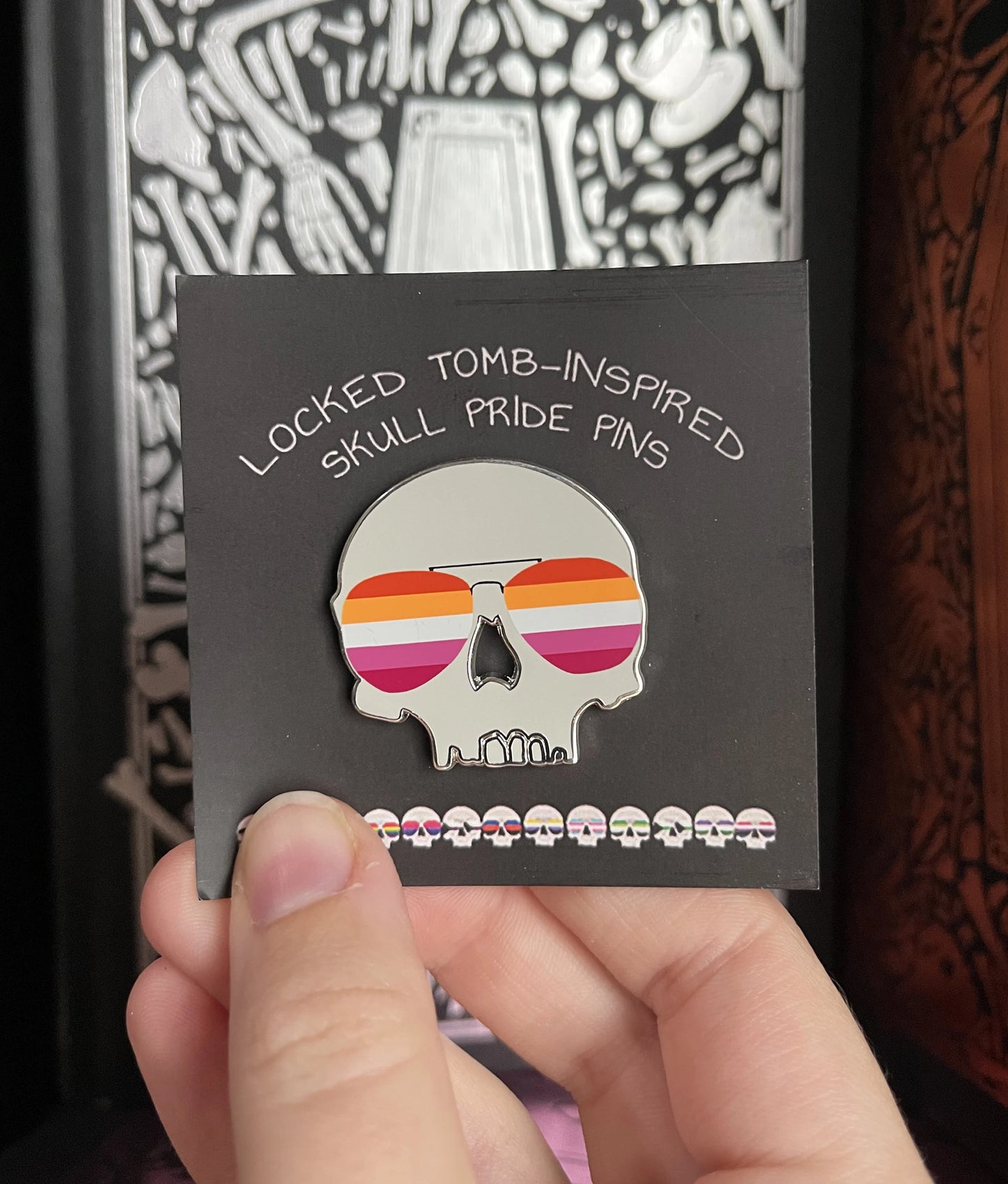 Skull Pride Flag Pins
