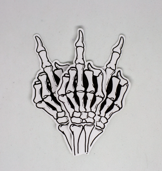 Skeleton Middle Finger Sticker Shop All | Fandom and Pride Pins, Cosplay Patches & Planner Stickers ...